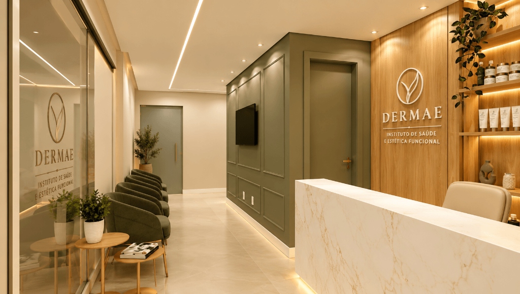 Recepção e espaço exclusivo do Instituto DERMAE